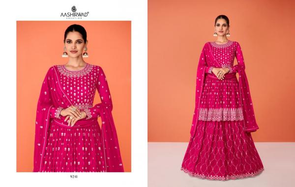 Aashirwad Evershine 9239 Series Georgette Designer Wear Salwar Suits